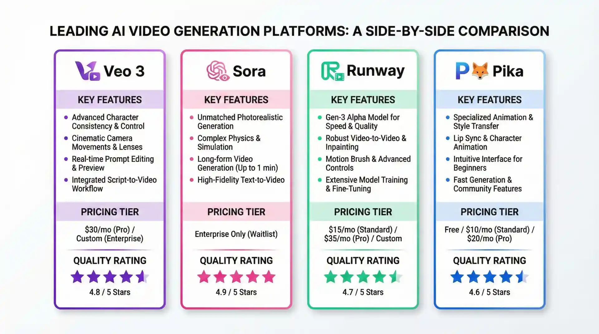 AI Video Tools Comparison 2025