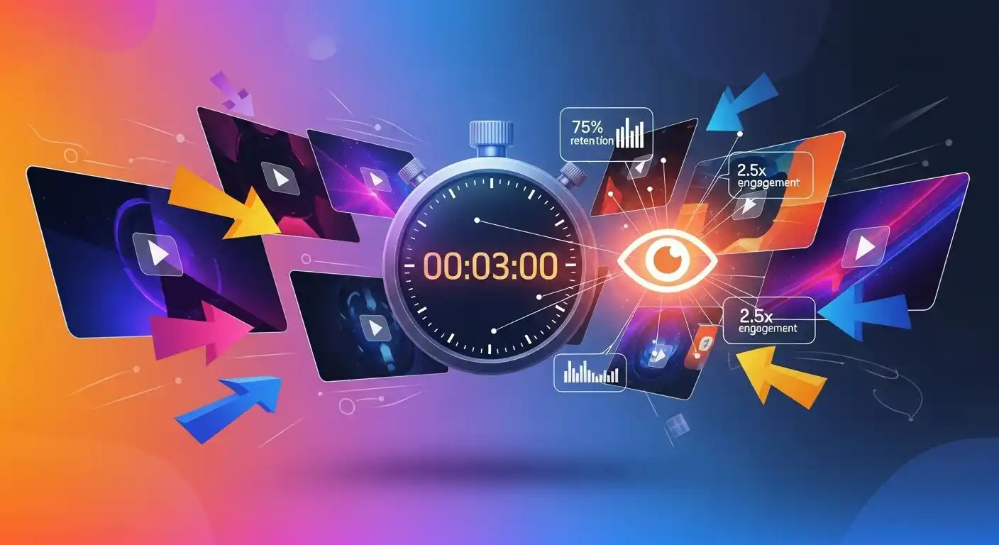 Visual representation of mobile user attention span and engagement patterns in first 3 seconds