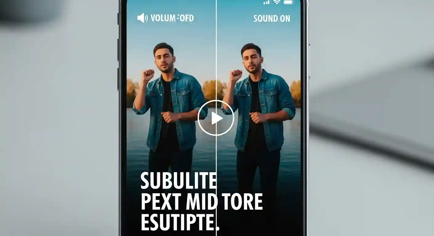 Mobile video with captions and subtitles showing audio strategy for sound-off viewing