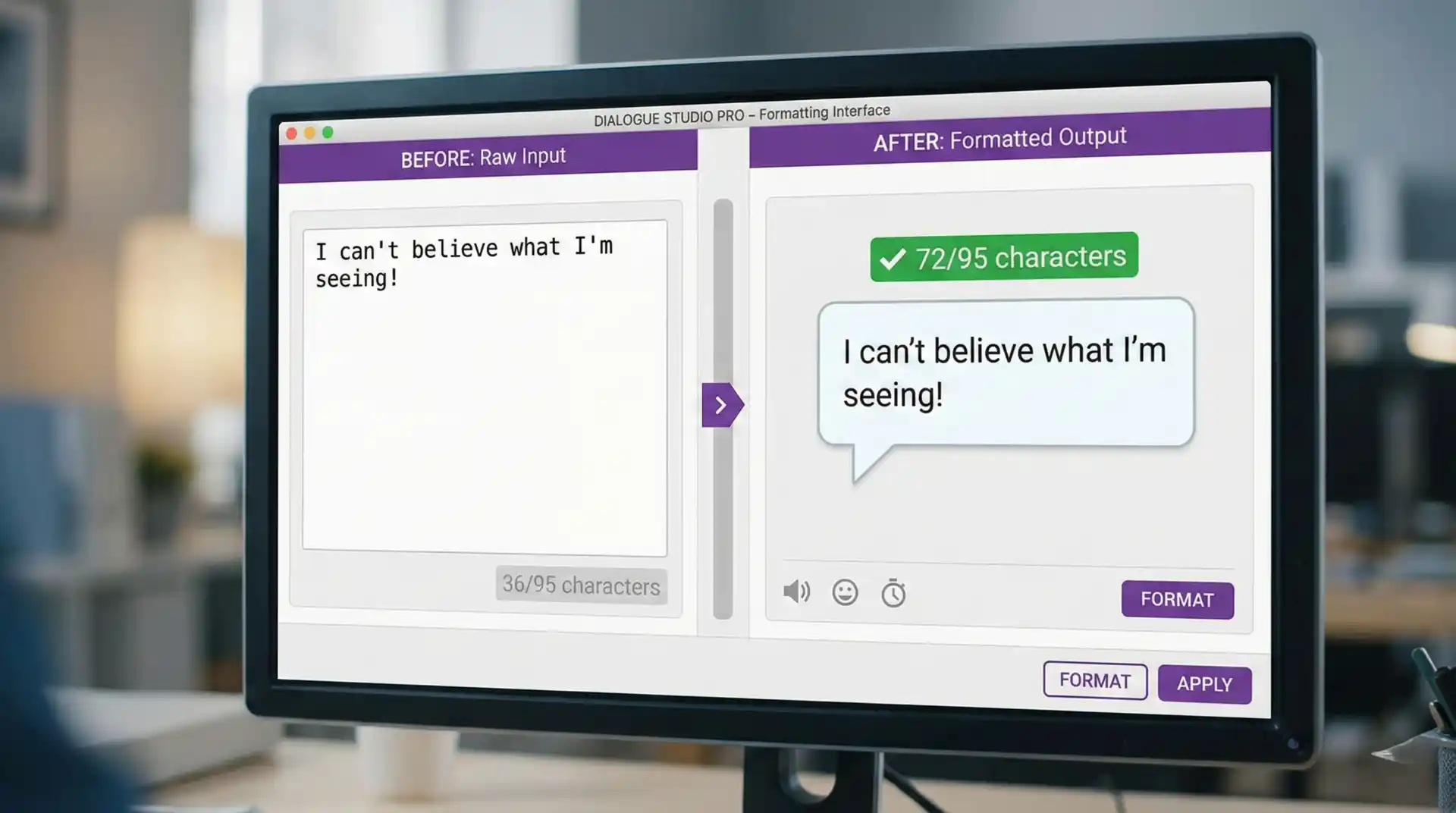 Veo 3 Dialogue Formatting Example