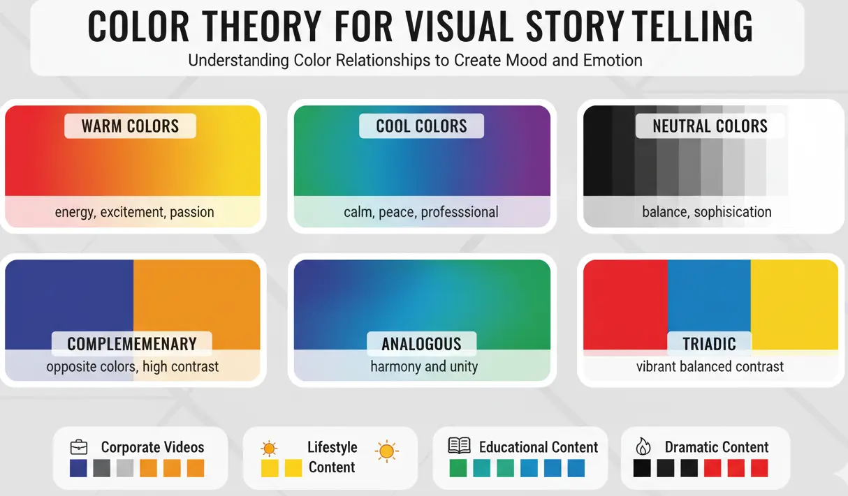 Color palettes and their emotional impact in video frames