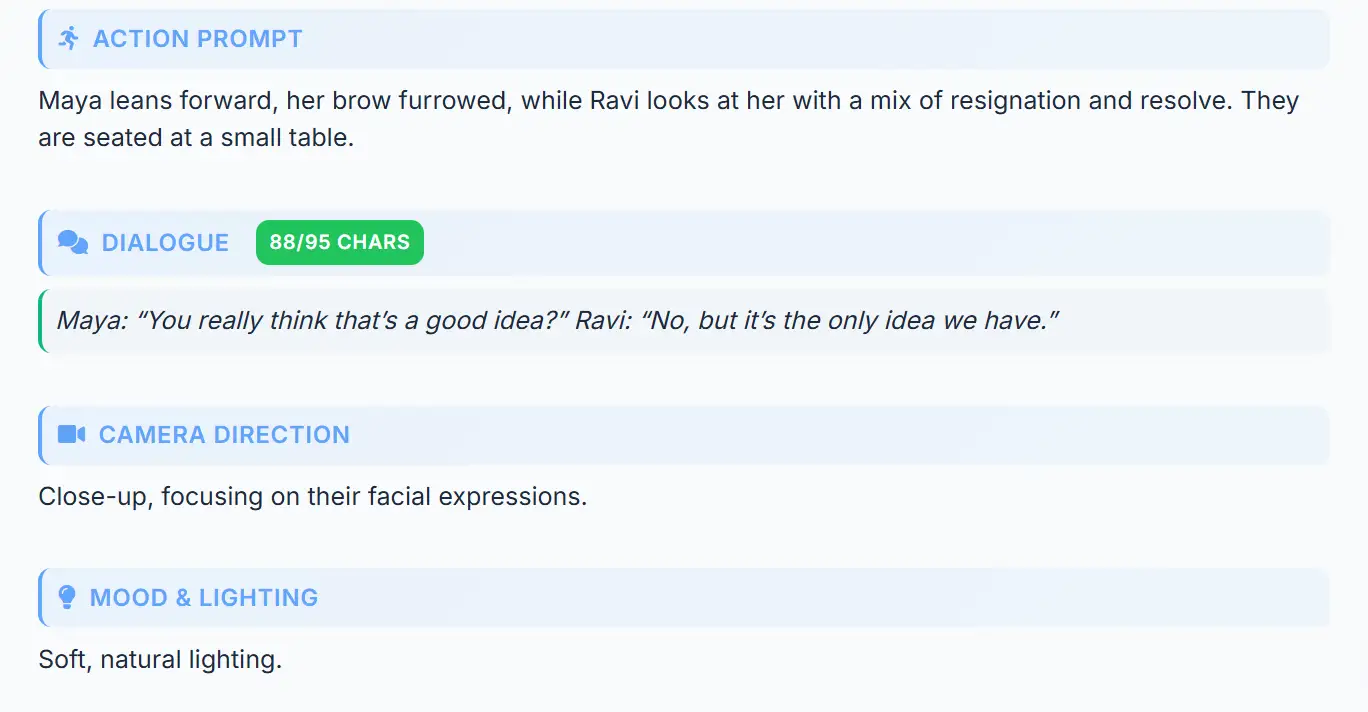 Before and after dialogue examples showing formal vs conversational writing